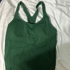 EUC lululemon ebb to street tank green